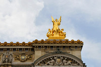 Gold Statue (La Poesie  - Poetry) atop the Paris Opera House