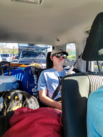 Tired boys on the way to Playa Buye